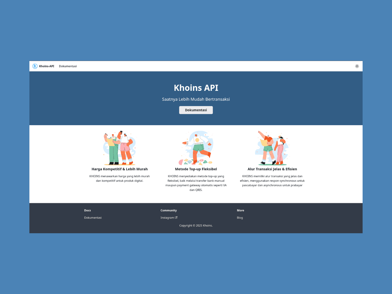 Khoins API Documentation project preview 1